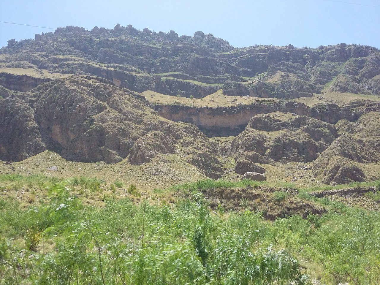 Mountainous landscape with sparse vegetation in Harnai district, Balochistan