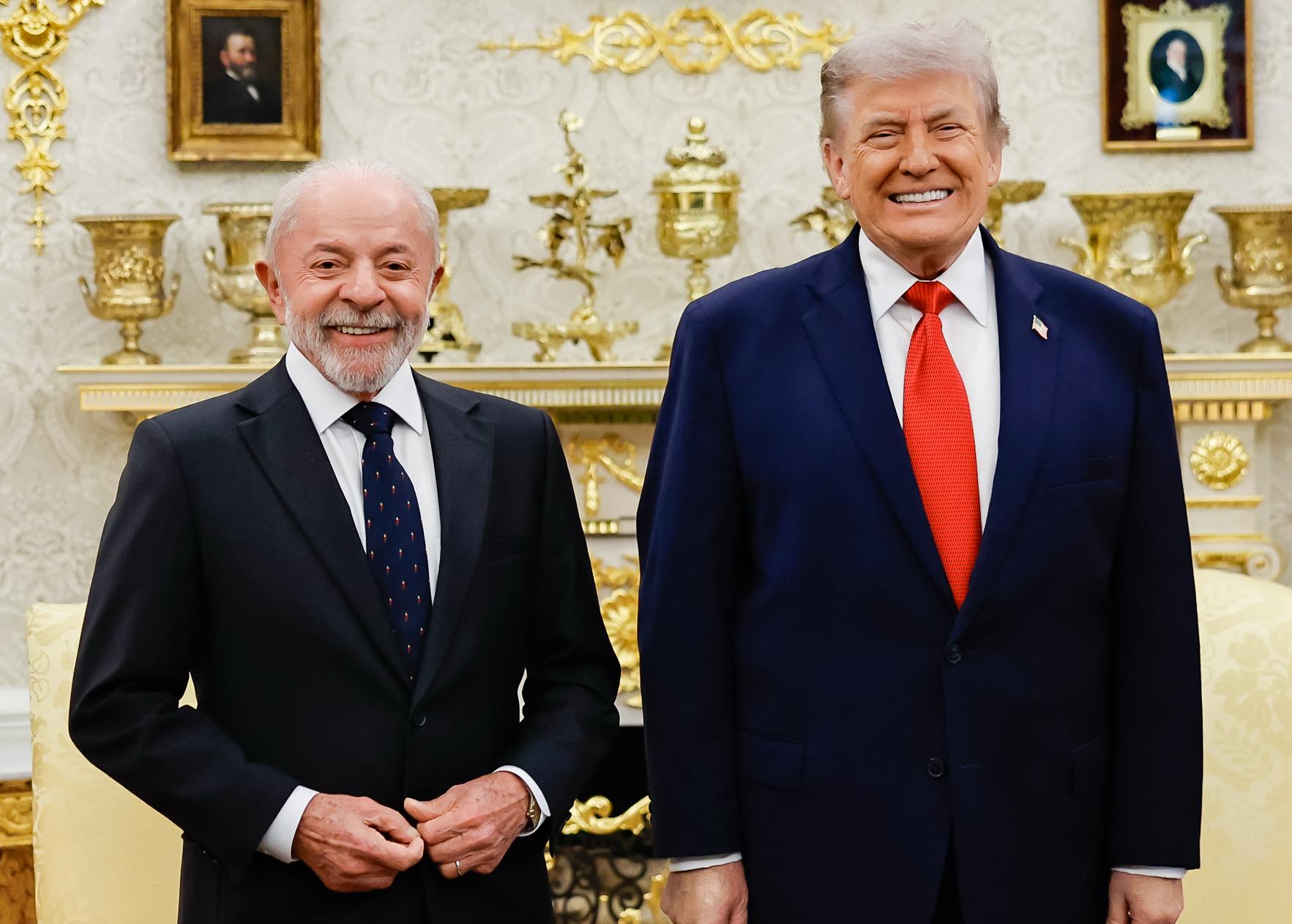 Brazil's President Luiz Inácio Lula da Silva and US President Donald Trump seated together during a meeting at the White House in May 2026.