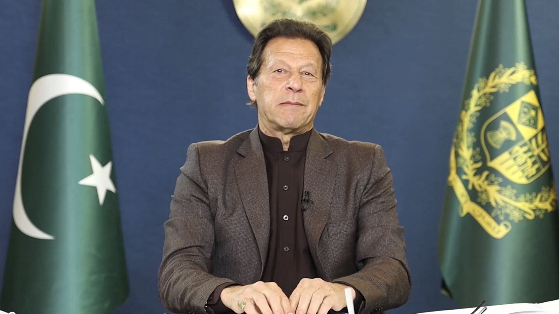 Imran Khan, Pakistan's former prime minister, speaking during a public question-and-answer session.