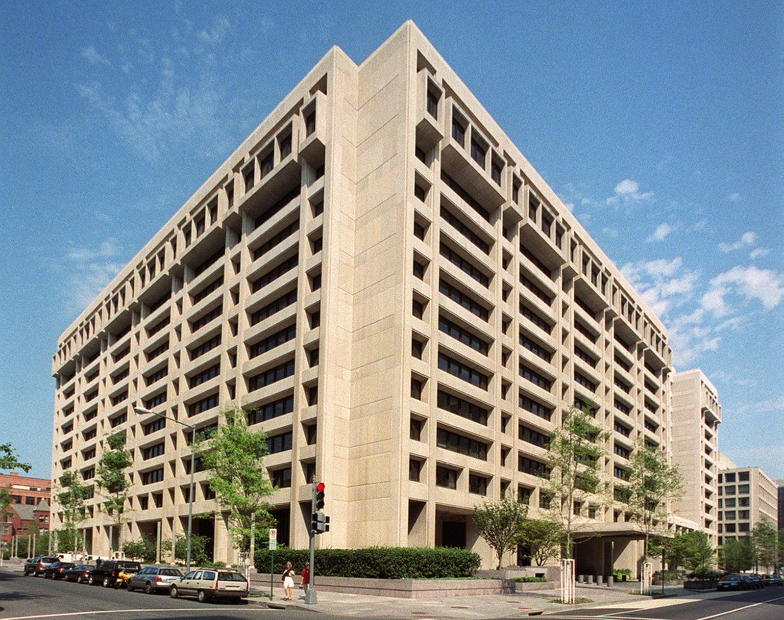 The International Monetary Fund headquarters building in Washington, D.C.