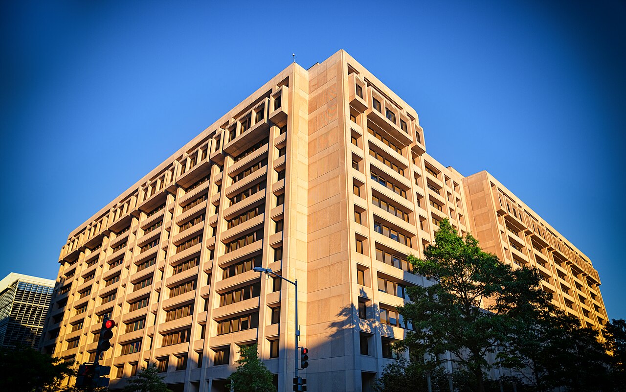 The International Monetary Fund headquarters building at 700 19th Street Northwest in Washington, D.C.