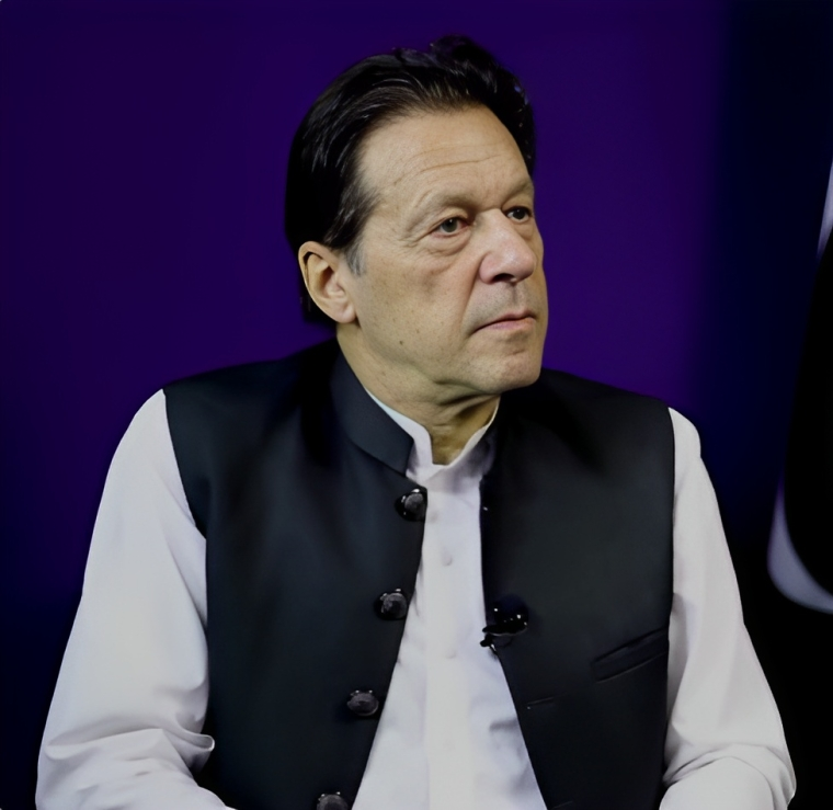 Imran Khan speaking in a June 2023 television interview.