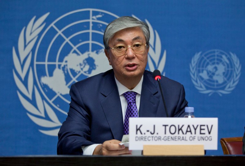 Kassym-Jomart Tokayev, photographed in 2012 during his tenure at the United Nations Office at Geneva