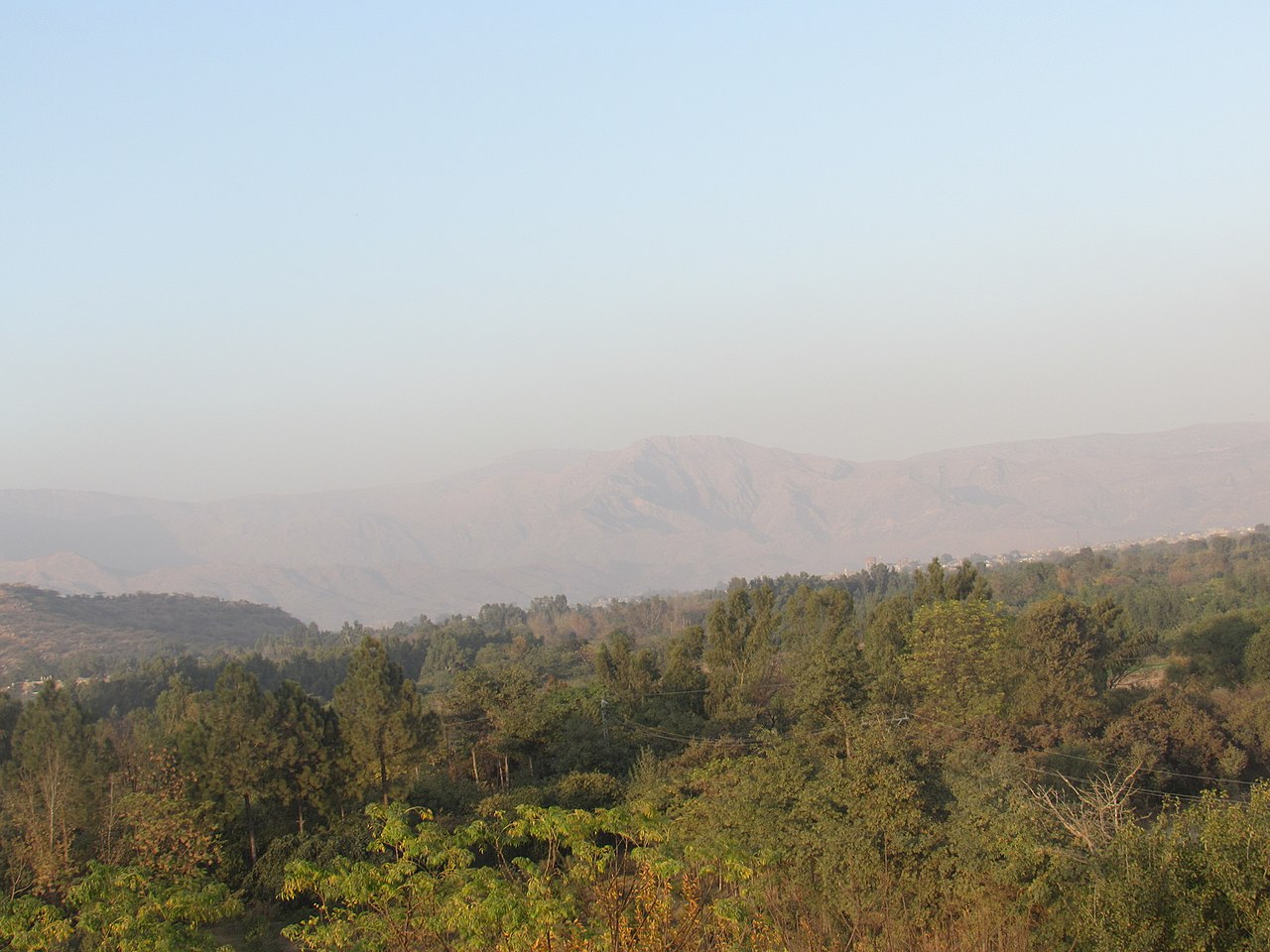 The mountains of Kohat in Khyber Pakhtunkhwa under a clear sky