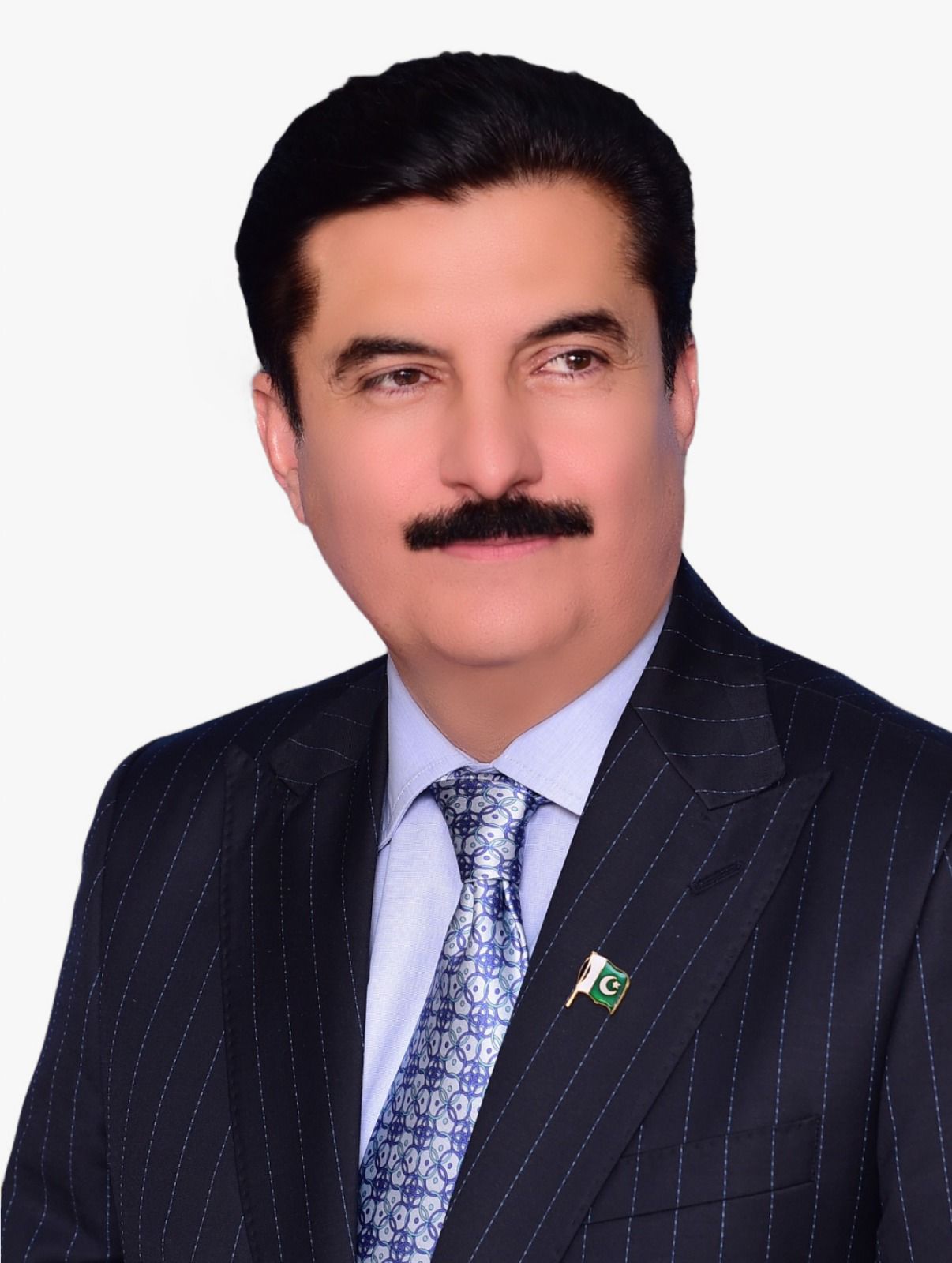 Official portrait of Khyber Pakhtunkhwa Governor Faisal Karim Kundi in a dark suit