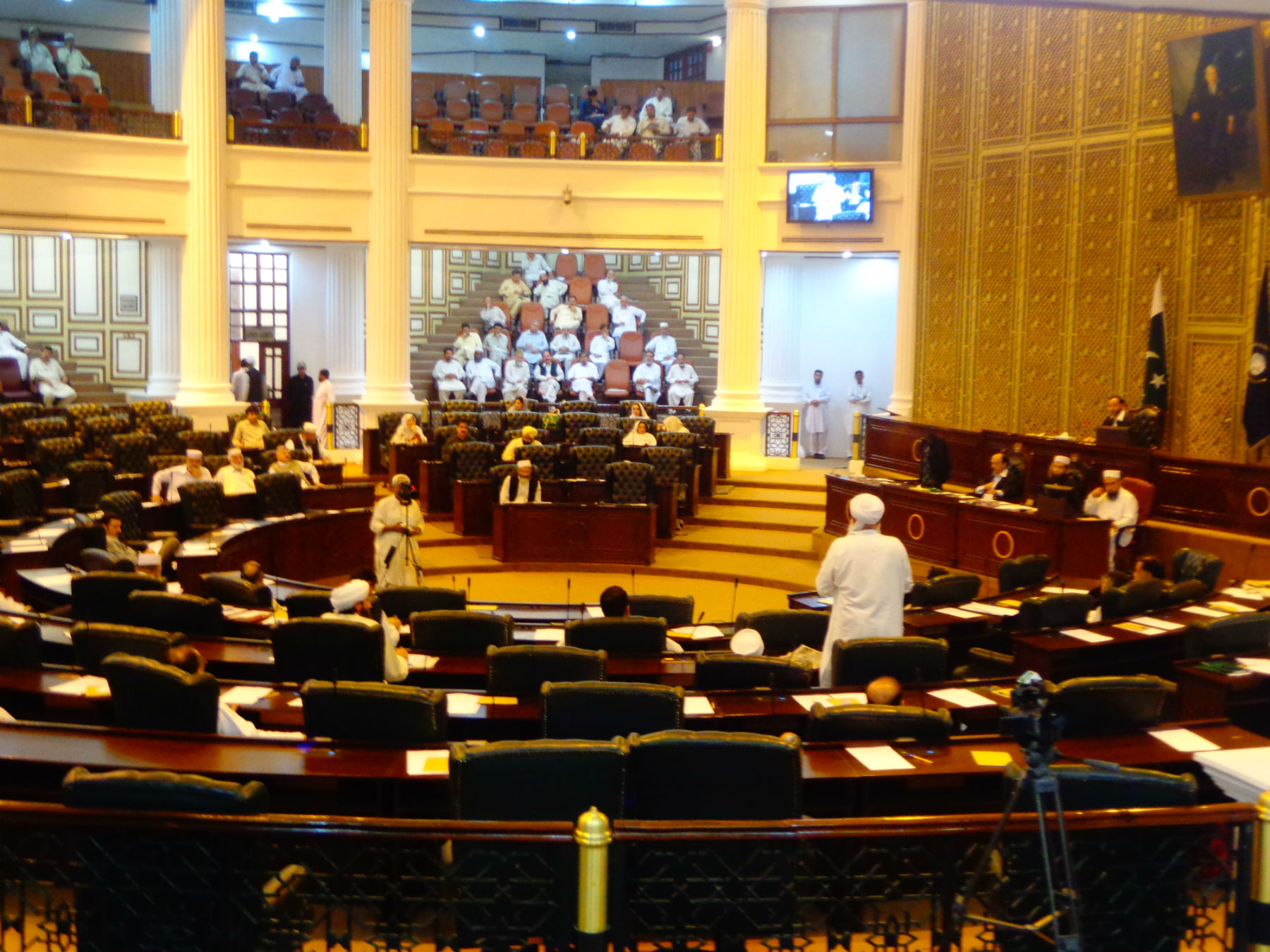 Exterior view of the Khyber Pakhtunkhwa Provincial Assembly building in Peshawar