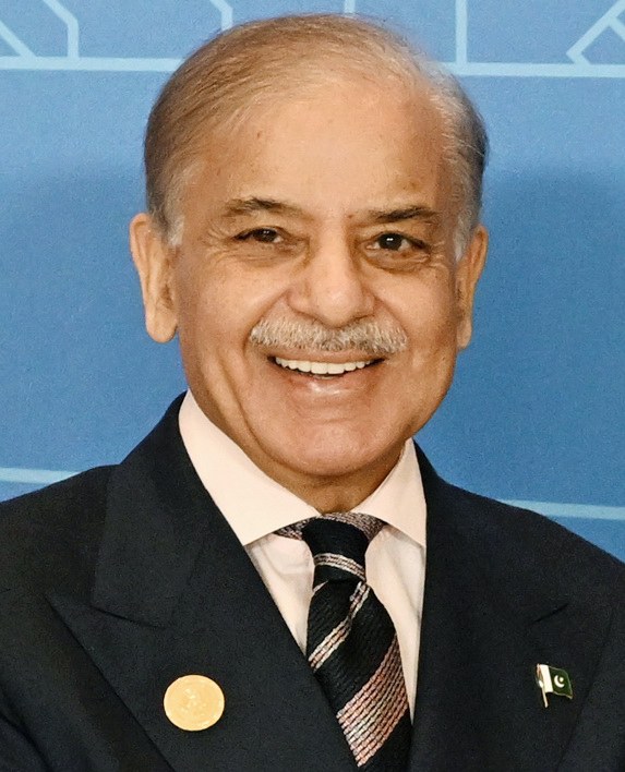 A man in a dark suit and white shirt standing before a patterned wall in an official portrait