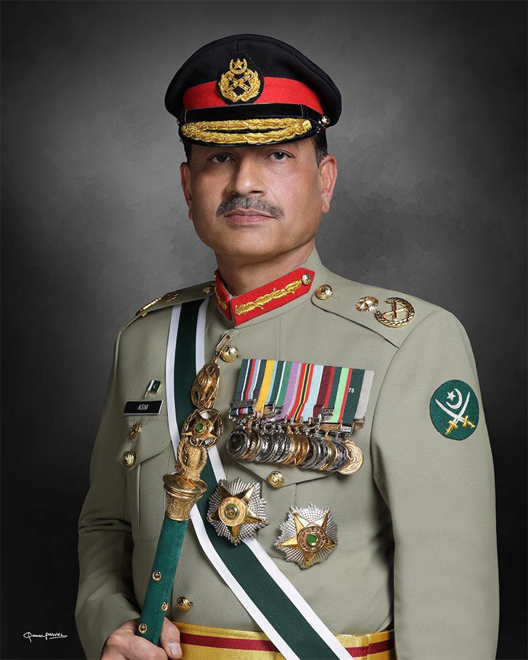 Official portrait of Pakistan's army chief, Field Marshal Asim Munir.