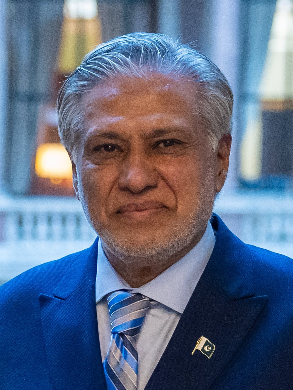 Portrait of Pakistan's Deputy Prime Minister and Foreign Minister Mohammad Ishaq Dar, photographed in 2024.