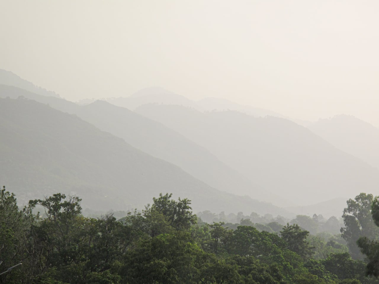 Rain over Islamabad, Pakistan.