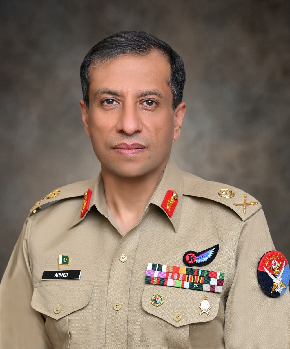Portrait of Lieutenant General Ahmed Sharif Chaudhry in uniform