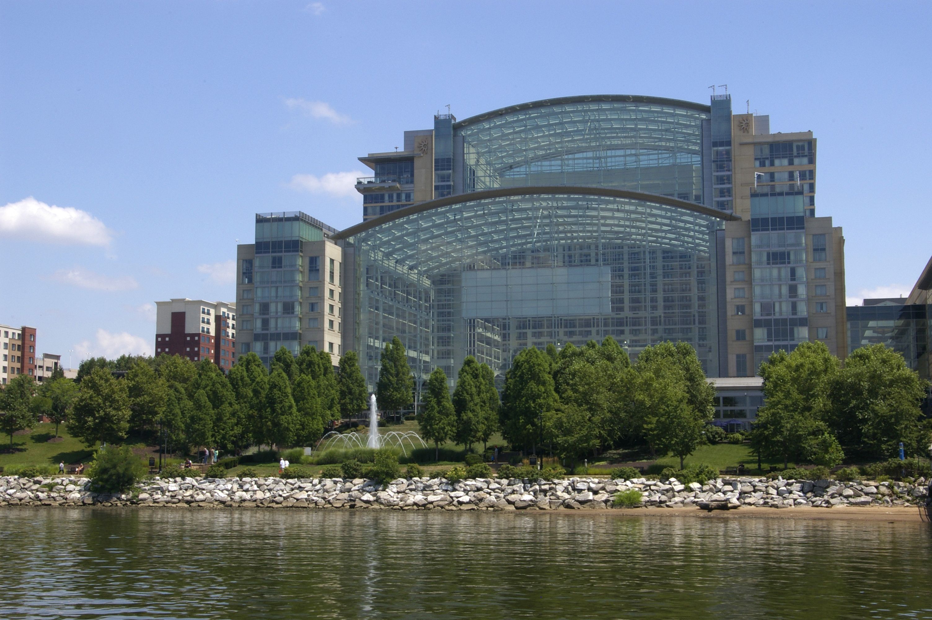 The Gaylord National Resort and Convention Center at National Harbor, Maryland, viewed across the Potomac River