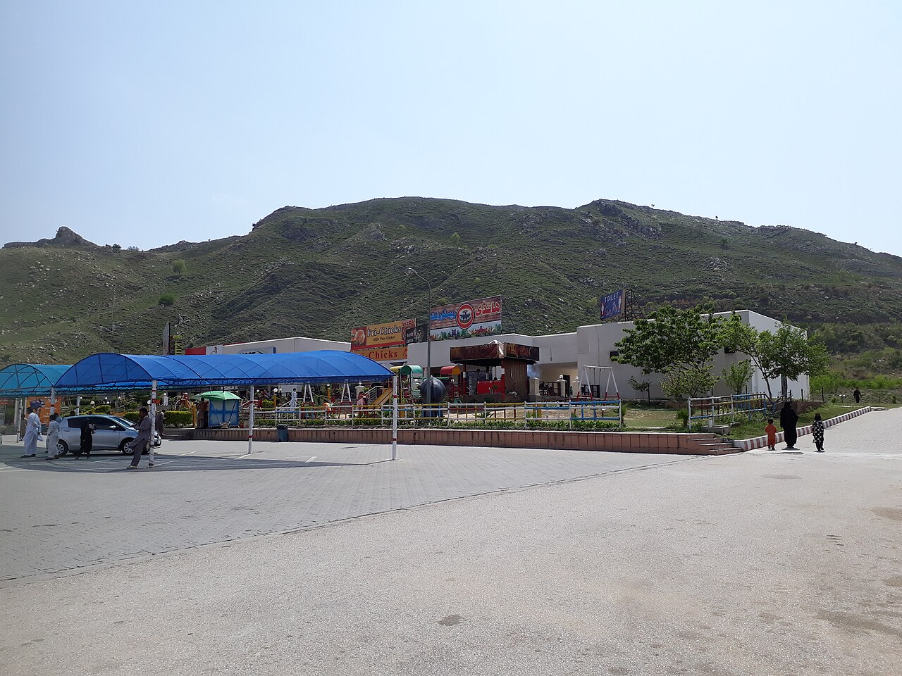 A roadside service station beside the M-2 motorway in Pakistan.