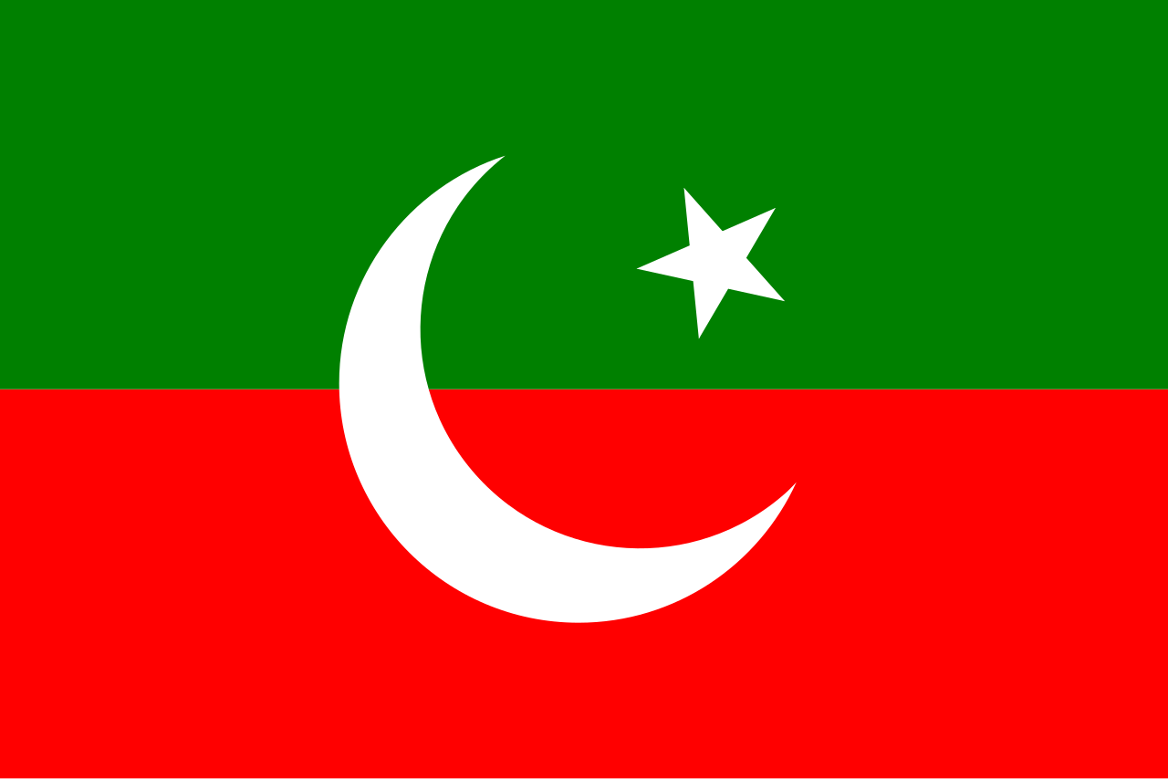 The flag of Pakistan Tehreek-e-Insaf.