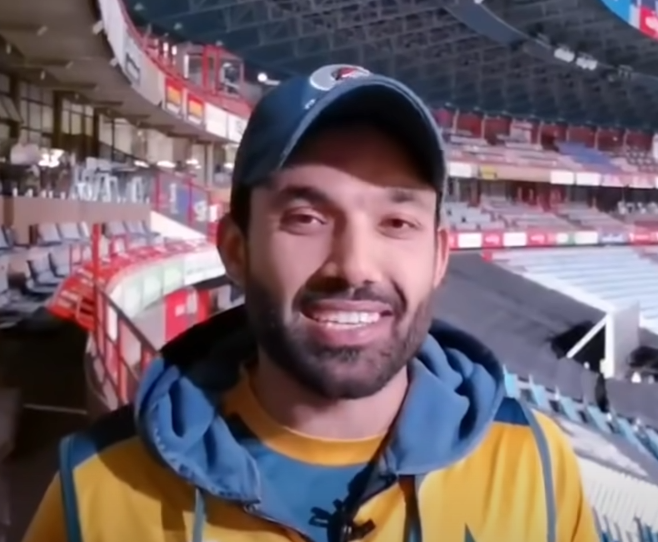 Mohammad Rizwan, Pakistan's wicketkeeper-batter, in a posed portrait