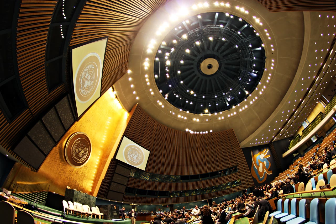 The hall of the United Nations General Assembly in New York.